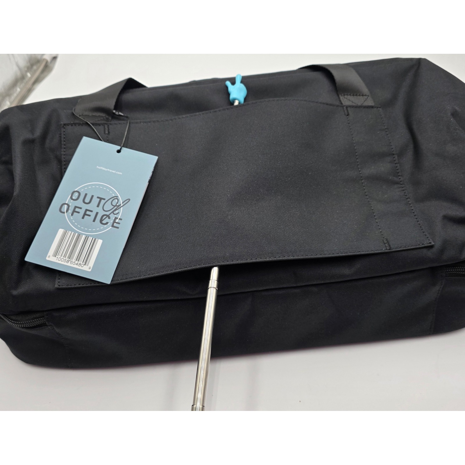 Halfday The Double Decker Weekender Bag Black Travel Duffel Shoe Compartment Nwt — image 4 of 8